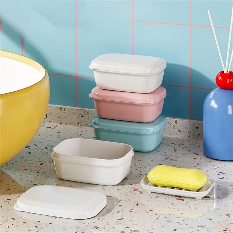 Leakproof Travel Soap Container Soap Holder with Lid Portable Design For Shower Storage And Outdoor Activity Use