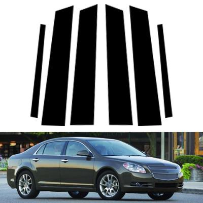 6pcs/set Glossy Black Car Window Cover Pillar Posts Column Door Stickers Black Accessories Fit For Chevrolet Malibu 2008-2012