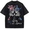 Anime Re ZERO Starting Life In Another World Rem Ram Cute Graphic T Shirt Men Women Tshirt Washed Cotton Tee Harajuku T-shirt