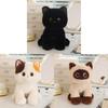 Plush Siamese Cat Toy With Pp Cotton Filling For Kids And Adults