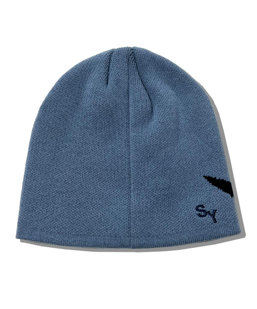 SSY [Piercing] X-Ray Logo Knit Beanie Sky Blue