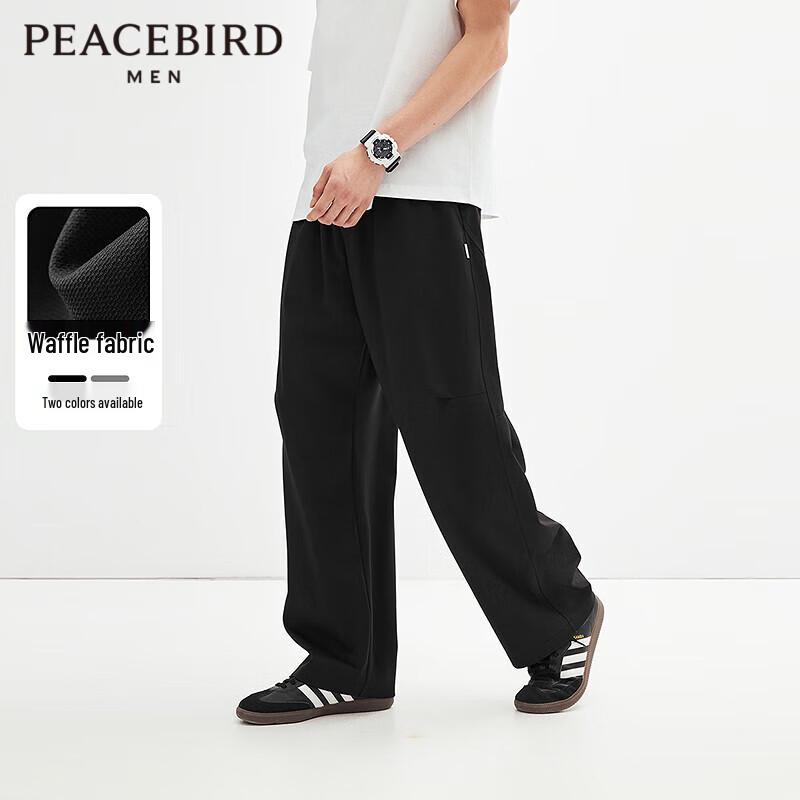 

PEACEBIRD Men s Waffle Straight-Leg Casual Pants L