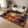 Music Guitar Theme Soft Crystal Velvet Rug Custom Name & Text Print Non Slip Floor Rug for Bedroom Living Room