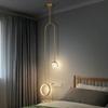 Moderne LED Pendelleuchte Nachttisch Kronleuchter Kreative Nordische Kunst Luxus Wohnzimmer Schlafzimmer Arbeitszimmer Lange Linie Kleine Pendelleuchten