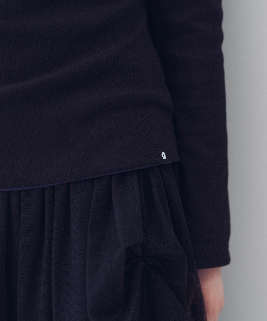 Ohesio Henley Neck Button Long Sleeve, Black