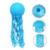 6 Pcs Paper Lanterns Hanging Jelly Fish Paper Lanterns Long Tassels Solid Color Mermaid Theme Party Sea Ocean Animal Birthday