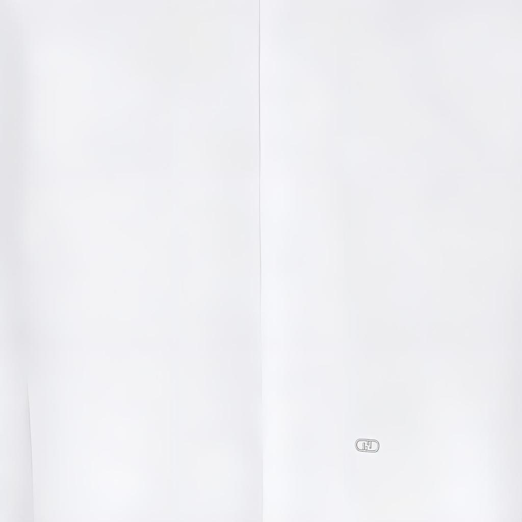 FENDI Shirts Men's White Lapel Moderate Straight Fit FS0585APQKF1MQ6
