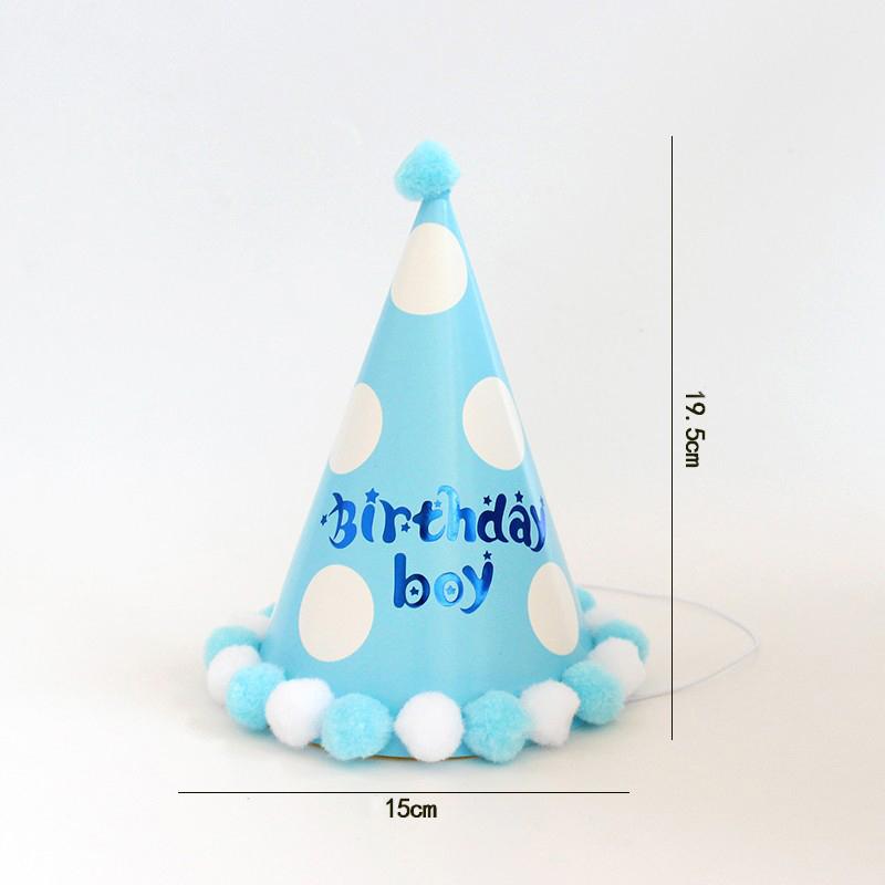 10Pcs/Bag Happy Birthday Party Hats Rainbow Diy Handmade Cap Crown Baby Shower Decoration Boy Girl Birthday Party Photo Props