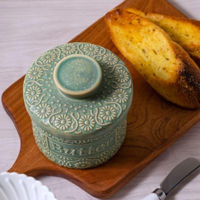 Ceramic Butter Bell Crock French Butter Dish with Lid for Countertop,Porcelain Cheese Storage Box,Kitchen Food Organizer