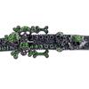 Green Rhinestone Skull Studded Western Belt Crystal Bling PU Leather Belt Y2K Gothic Designer Style Belt for Men Women Cowboy