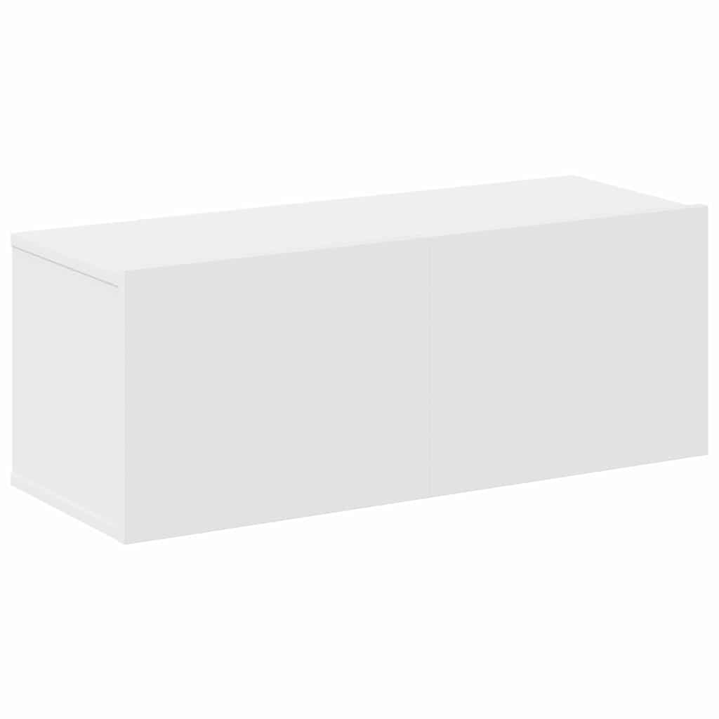 vidaXL 4-tlg. TV-Schrank-Set Weiß Holzwerkstoff