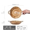 Binaural Bowl Coarse Pottery Household Fruit Bowl Salad Bowl Retro Tableware High-End Niche Dish Bowl Dessert Bowl