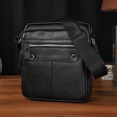 Vertical Business Genuine Leather Men's Shoulder Bag Men's Soft Leather Casual Trend Top Layer Cowhide Crossbody Bag