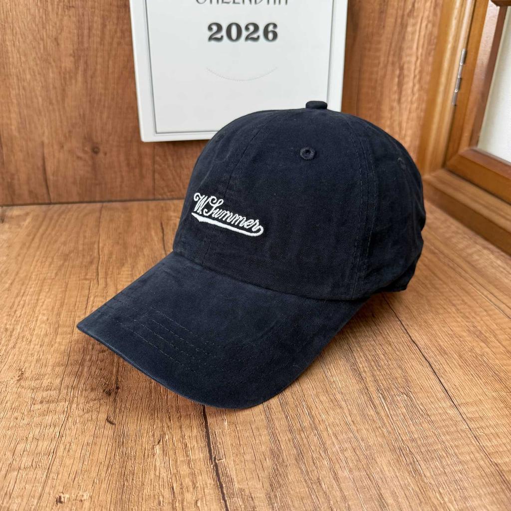 Blogger Wash and make old peaked caps Letter embroidery Soft top baseball caps Men's and women's commuting hats Wholesale