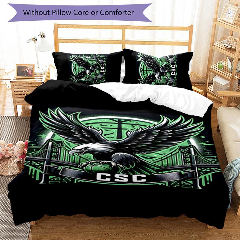 CSC 3pcs Bedding Set Duvet Cover Closure Includes 1 Duvet Cover & 2 Pillowcases for All Seasons Bedroom Home Dorm Decor