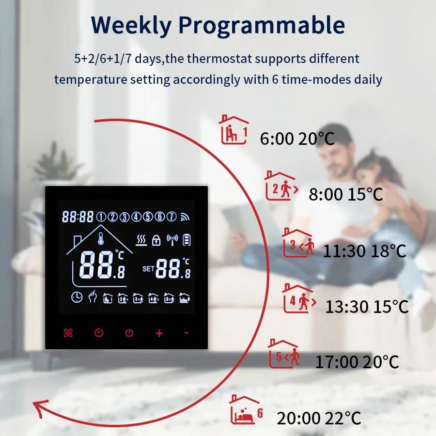 Tuya WiFi Heizthermostat Elektrische Fußbodenheizung Wasser-/Gaskessel Temperatur RC Für Alice Alexa Google Home Smart Life Yandex