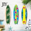 UV Printed Surfboard Art Hawaiian Wall Art, Wooden Tropical Beach Decor Sign, Summer Aloha Theme Hanging Plaque Shaped for Living Room Kids