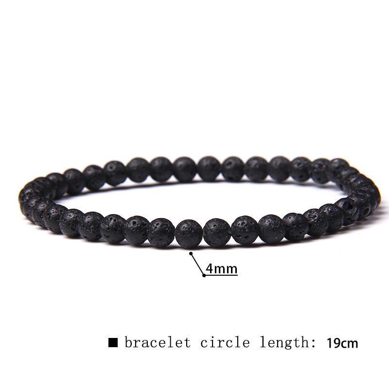 4mm Natural Agate Mini Energy Bracelet Women's Glossy Beads Semi-Precious Pulsera Jewellery Bracelet Bracelet