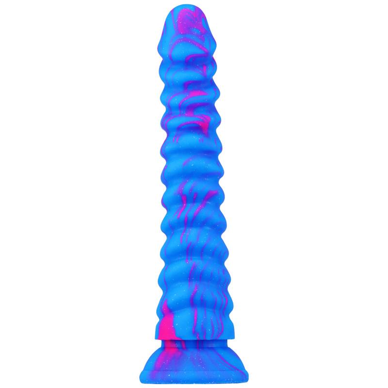 Dragon Scale Mixed Color Mini Simulation Penis Double Layer Liquid Silicone Giant Super Thick Female Sex Toys