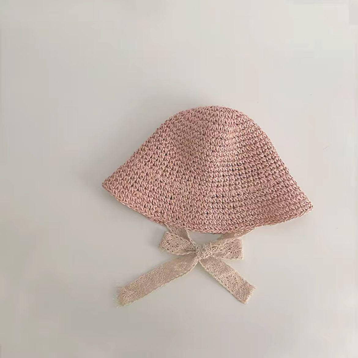 Children s Stylish Straw Sun Hat - Summer Beach Protection for Infants and Toddlers