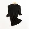 Seamless Integrated Knitted Sweater Women's Early Autumn New Slim-fitting and Thin Bottoming Shirt Solid Color Top Slim-fitting Knitting
