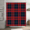Checkered Shower Curtain Fabric with Waterproof Plaid Pattern for Bathroom Decor Red White Black Colorful Printed Design Size Cu