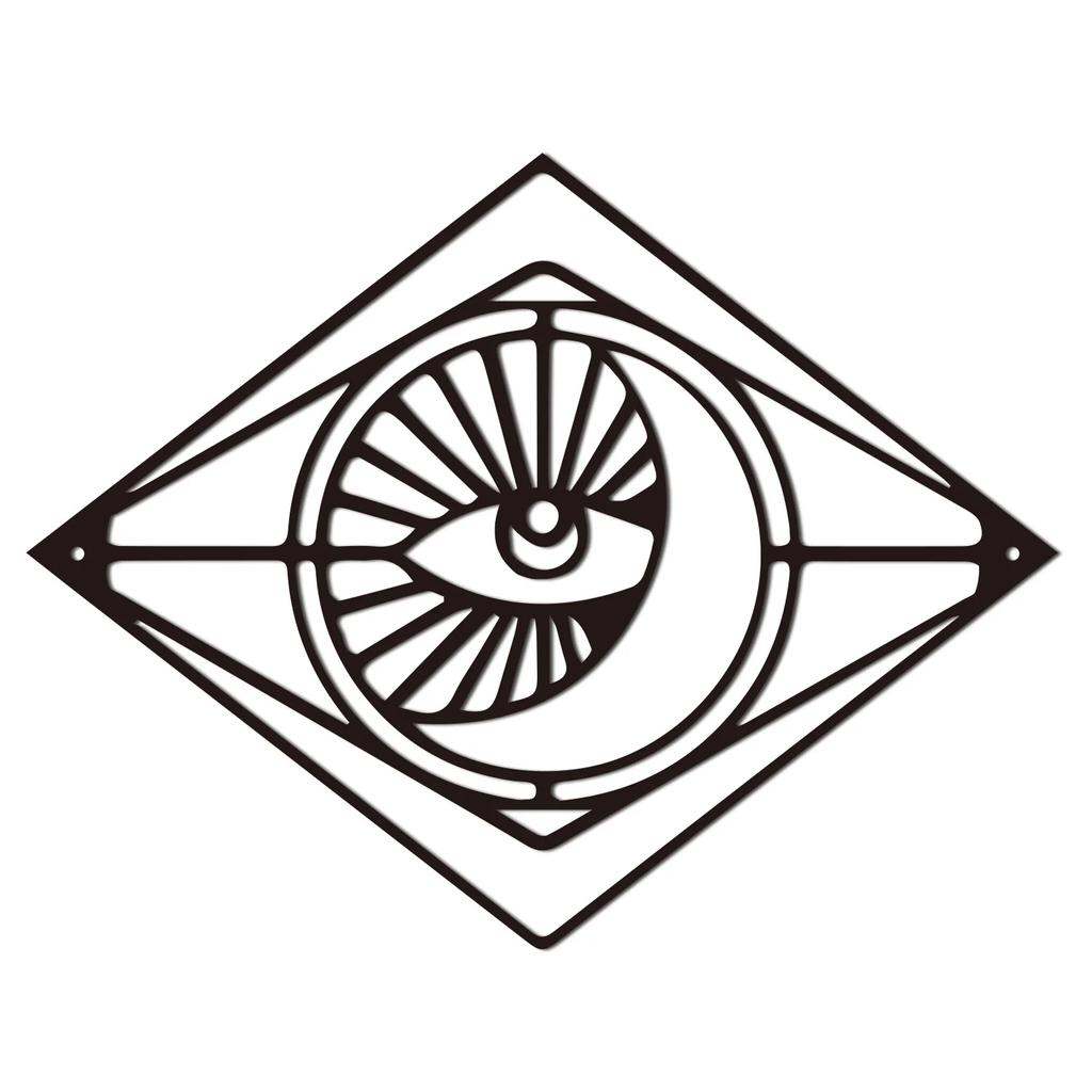 Moon and Eye Metal Wall Art Gothic Wall Hangings Stylish Metal Wall Signs Perfect Housewarming Gift Elegant Home & Room Decor