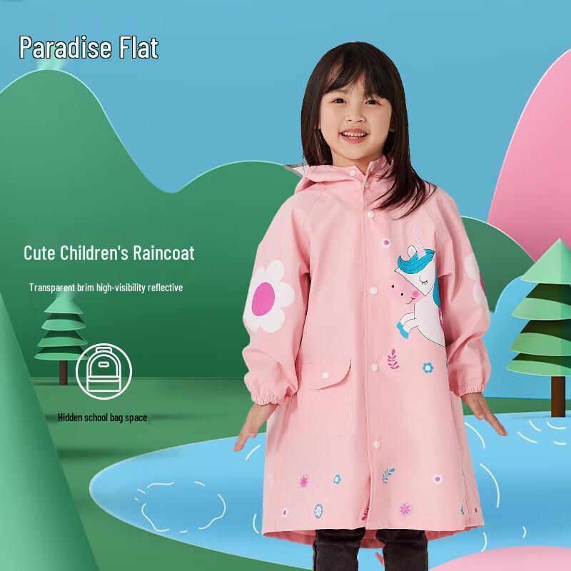 Paradise Umbrella Kids Unicorn Rain Poncho with Backpack Slot