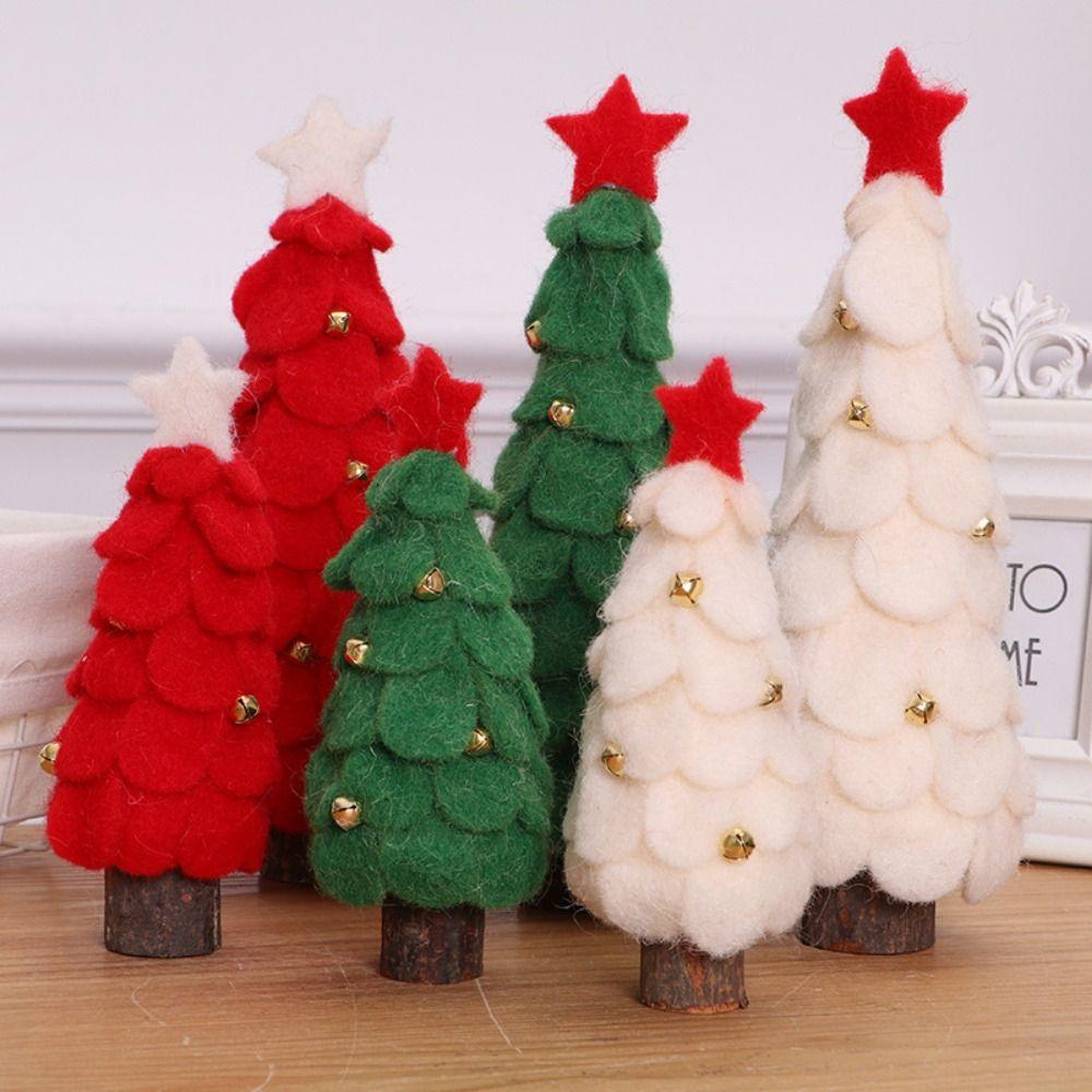 Wool Felt Artificial Christmas Tree Xmas Ornaments Desktop Decoration Mini Christmas Tree Navidad