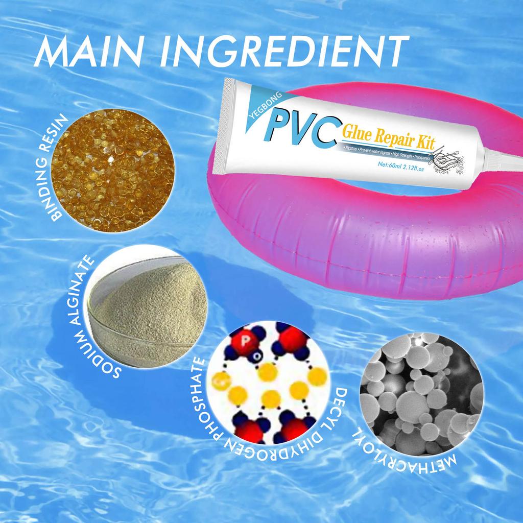 Professional Float Swimming Pools Dinghy Adhesive Patch Glue 60ml Boat Puncture Repair Liquid Glue for Kayak Canoe
