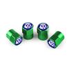 For Volkswagen 1J264Pcs 3D Metal Tire Valve Caps Car Tyre Air Stems Cover for Volkswagen VW R Line R32 Touareg Passat Polo 4 Motion MTM Blue Motion