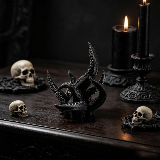 Octopus Tentacles Ornament, Creative Desktop Decoration, Resin Dark Style Tentacles Shaped Sculpture for Home Office E-Sports Room