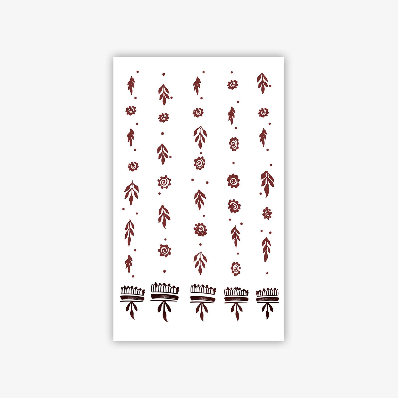 

Atmospheric Tassel Branch And Leaf Tattoo Sticker, High-End Hand-Painted Design, Waterproof And Wear-Resistant, Personalized Sticker 9*15