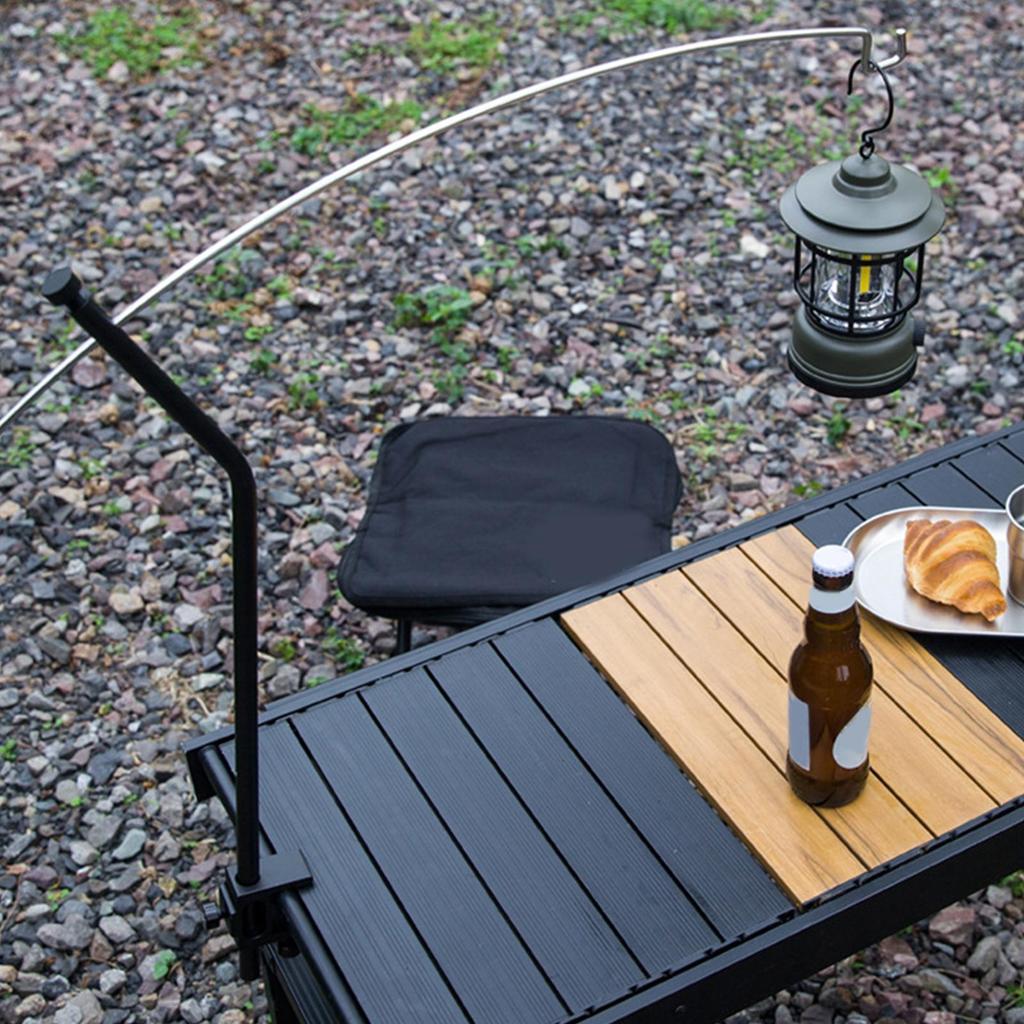 Camping Tabletop Light Stand Aluminum Alloy Curved Light Stand Portable Picnic Light Pole Lighting Rack Bracket camp Accessory