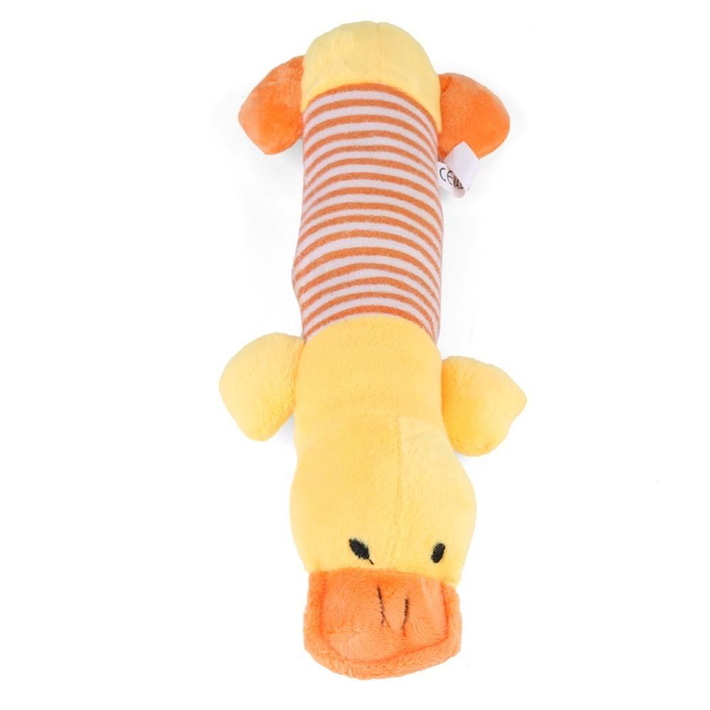 Soft Plush Fabric Pet Plush Toy Built-in Squeaker Duck Plush Toy Dog Squeaky Toy Pet Companion Toy жёлтый