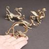 Brass Four Chinas Beasts Great Statue Mascot Feng Shui Antique Miniatures Figurines Home Decoration Ornaments Bronze Collection