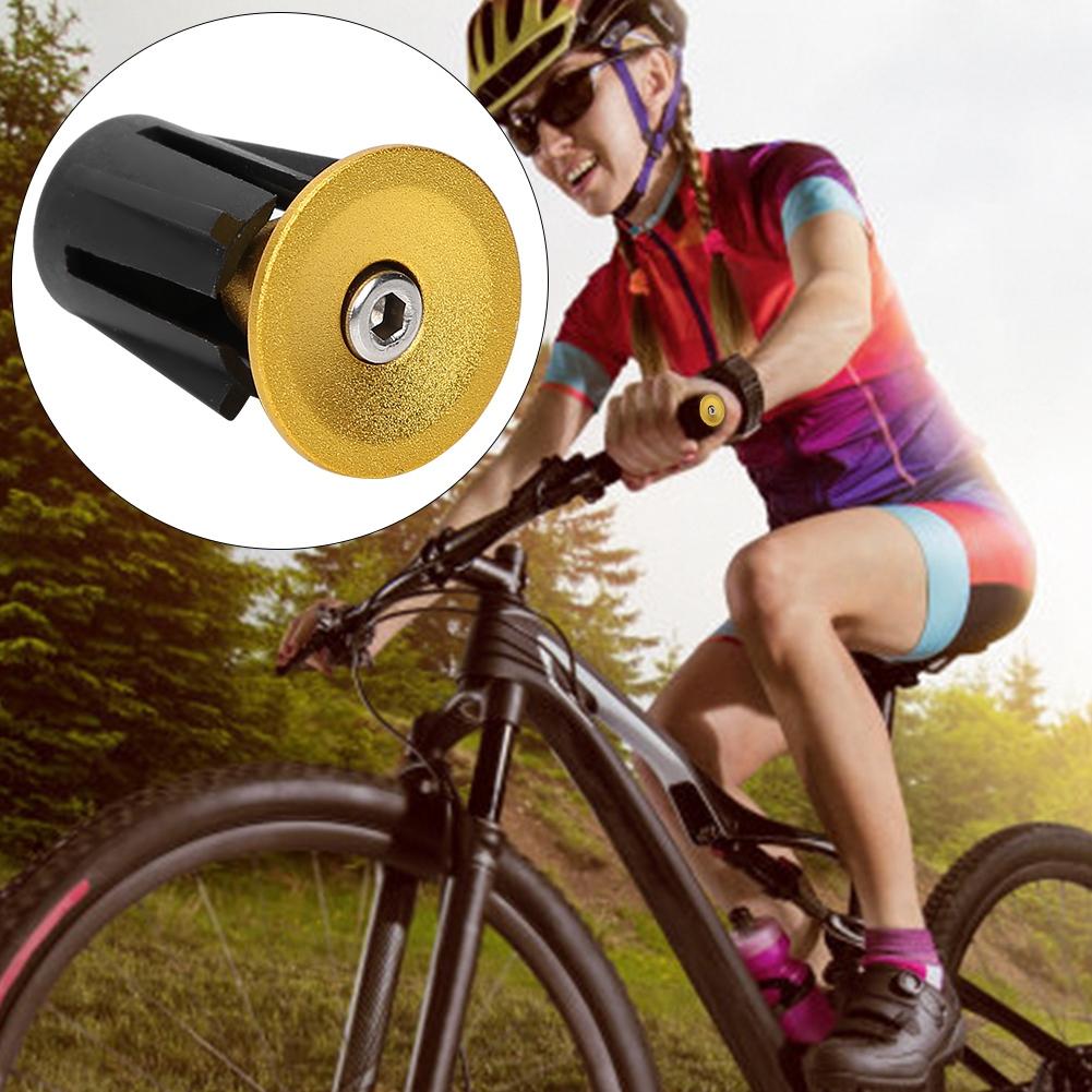1 Pair Aluminum Alloy Bike Grips Bar End   Plug for Mountain Bike Handlebar (  color)