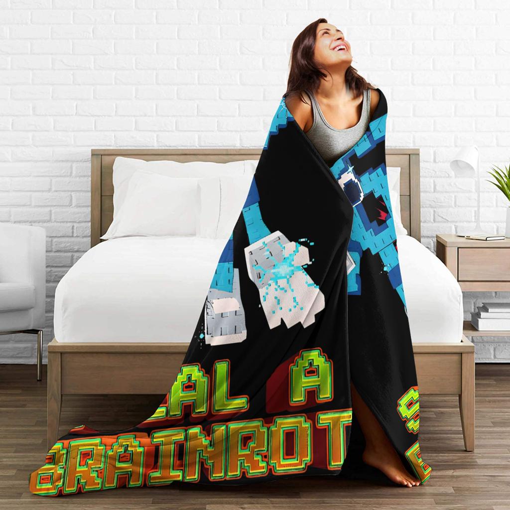 Bruh 67 Six Seven 6-7 Funny Brainrot Meme Blanket Warm Cozy Fluffy  Throw Blankets for Sofa 50x60 Inch Multi-size Bedspread