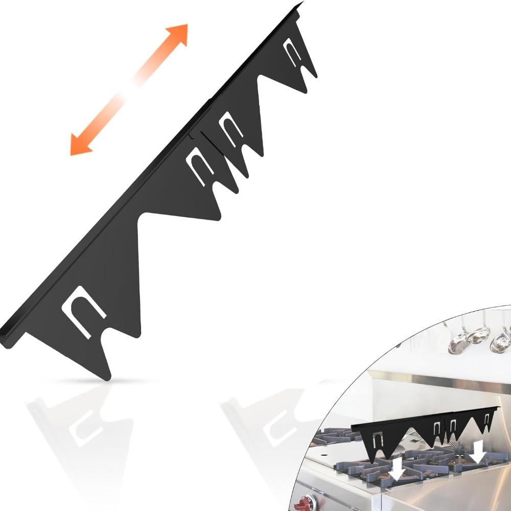 

2pcs Stainless Steel Stove Gap Covers Adjustable Range Trim Kit Accessories Stove Guard чёрный