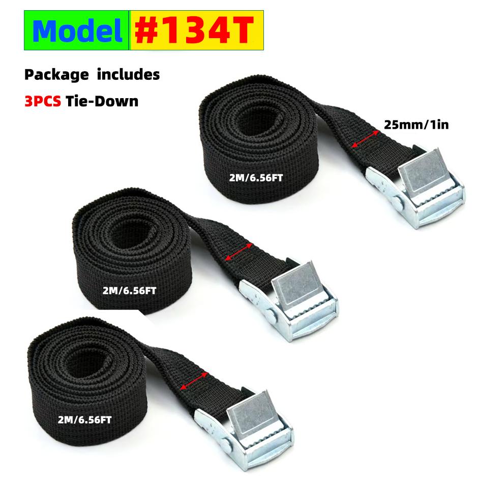 2M Buckle Tie-Down Belt Cargo Straps for Car Motorcycle Bike With Metal Buckle Tow Rope Strong Ratchet Belt for Luggage Bag