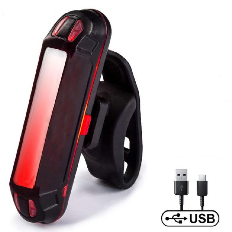 4/2/1PC Bicycle Rear Light Waterproof USB Rechargeable LED Warning Lamp Bike Flashing Accessories Night Riding Cycling Taillight