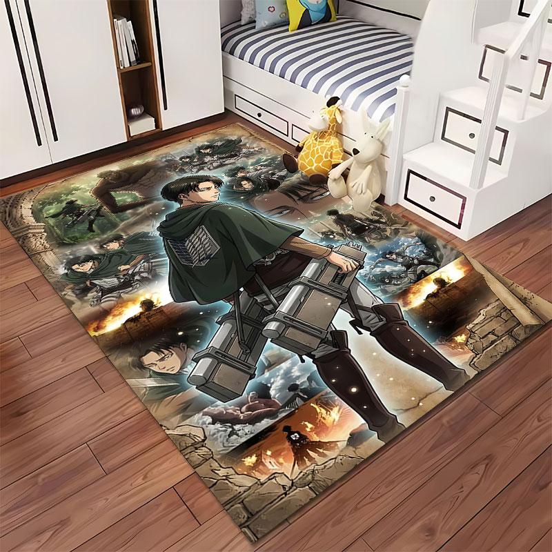 Anime Warrior Collage Carpet suitable as a non-slip mat for the living room or bedroom sofa