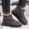 Fashion Men's Cotton Shoes 2025 Winter Fashion Thicken Plush Warm Snow Boots Comfortable Soft Sole Outdoor Non Slip Vintage Short Boots