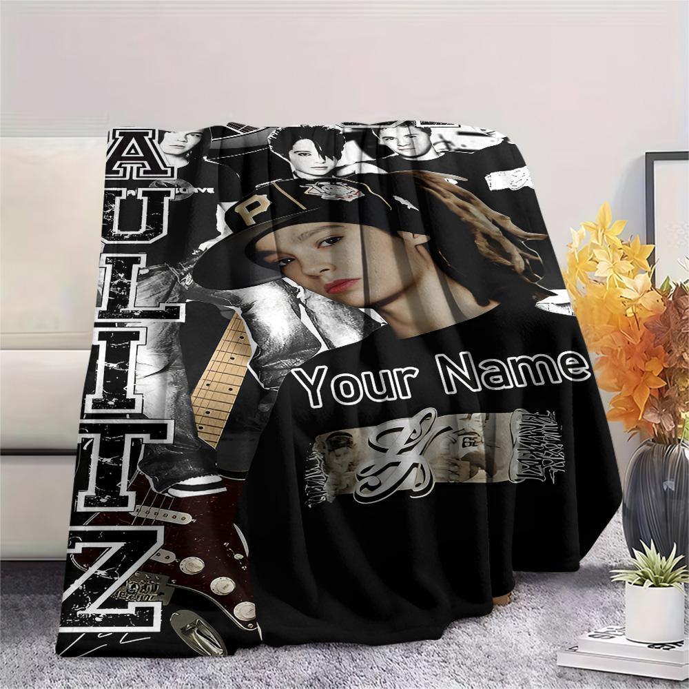 1 Stück Personalisierte Decke mit Tom Kaulitz Muster, Flanelldecke, Geeignet für alle Jahreszeiten, für Heimdekoration, Wärme und Komfort, Geschenke, Weihnachtsgeschenk -HE221