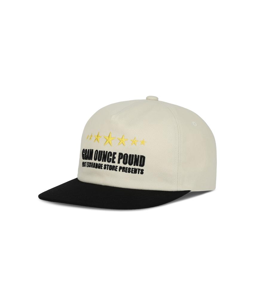 GRAM OUNCE POUND Seven Stars Two Tone 5-Panel Cap_Cream