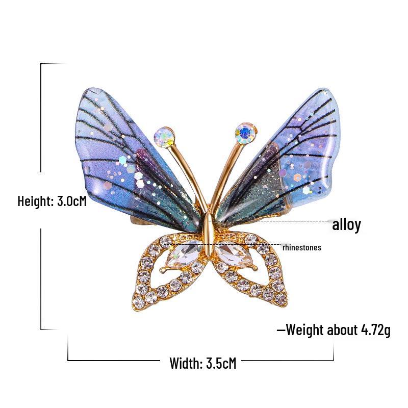 2024 Women's High-End Butterfly Brooch - Fashionable Insect Series Pin Corsage