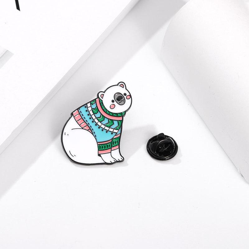 Spille Smaltate Buon Inverno Personalizzate Uccello Gatto Volpe Tartaruga Oca Spille da Bavero Spille Animali Gioielli per Maglioni Regalo per Amici