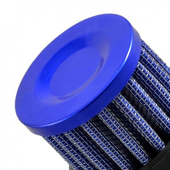 25Mm 1" Universal Auto Car Breather Cold Intake Air Filter Blue