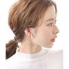 [Vantaine] VINGTAINE Double Pearl Wave Earrings Earrings Wedding After-party P1305 (gold/earrings)