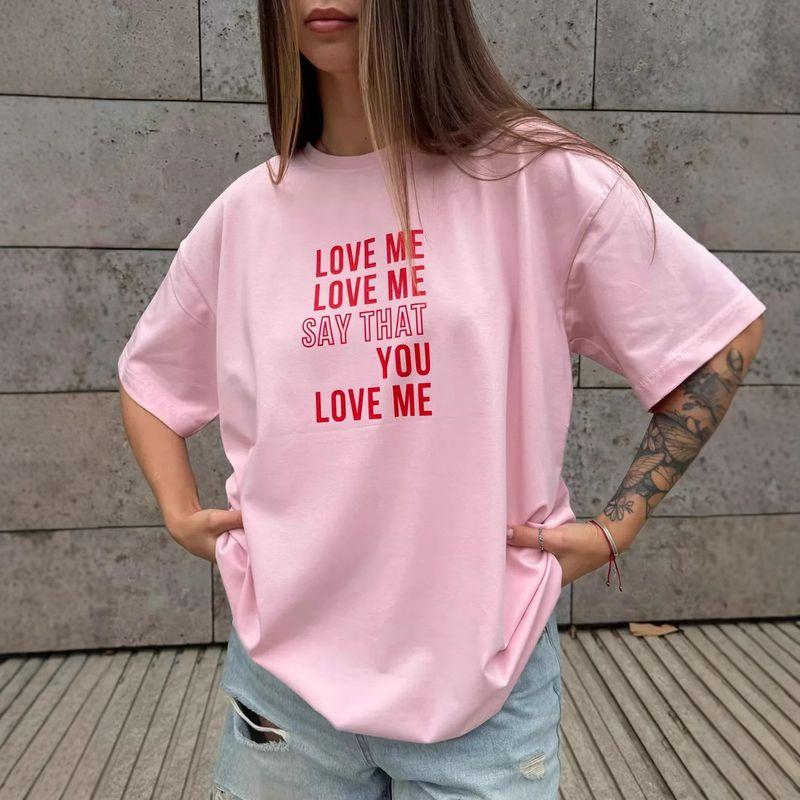 Fashion Wind Fashion Print round Neck Loose Short Sleeves Cotton T-shirt Loose Printed Cotton T-shirt